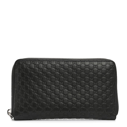 Gucci Microguccissima Large Zip Around Organizer Wallet Black 1 of 8