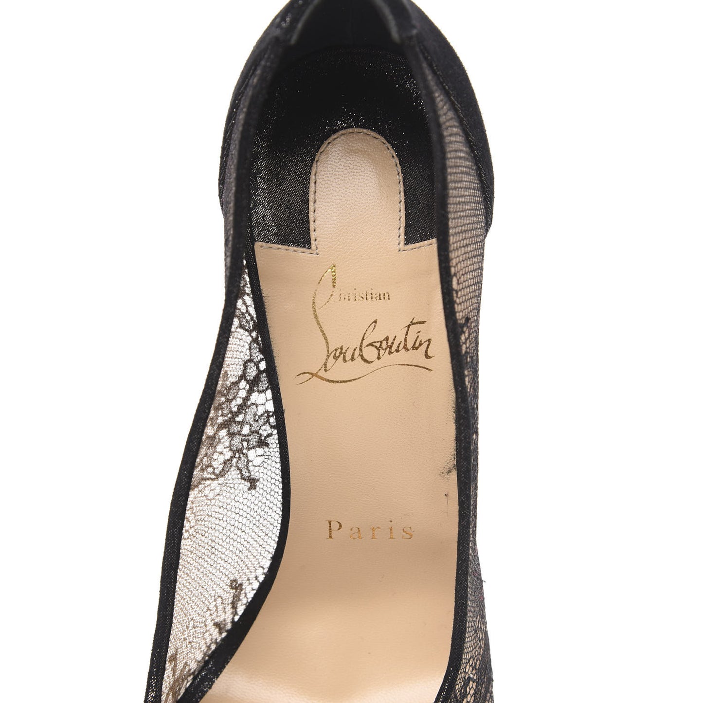 Dentelle Chantilly Follies Lace 100 Pumps 37 Black