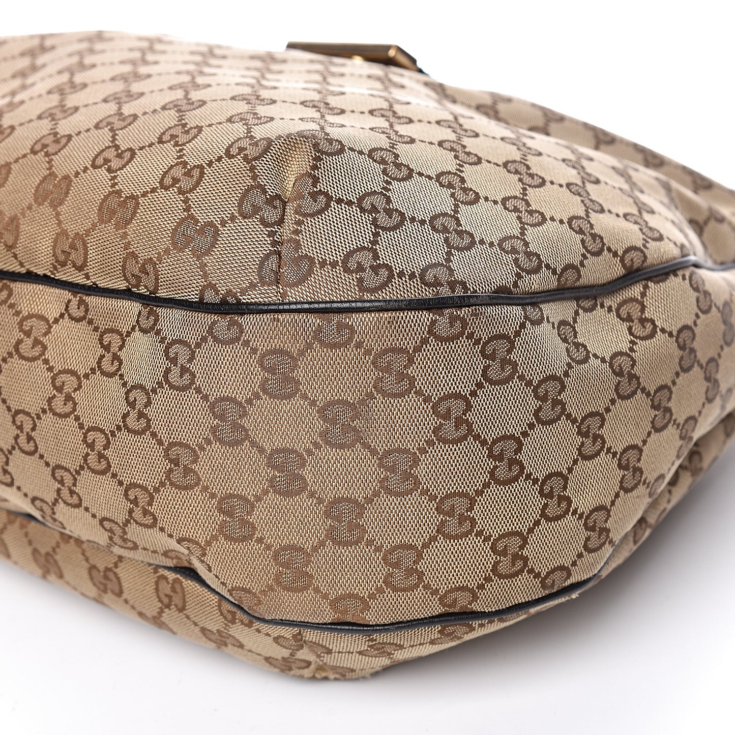 Monogram Large New Ladies Web Hobo Dark Brown