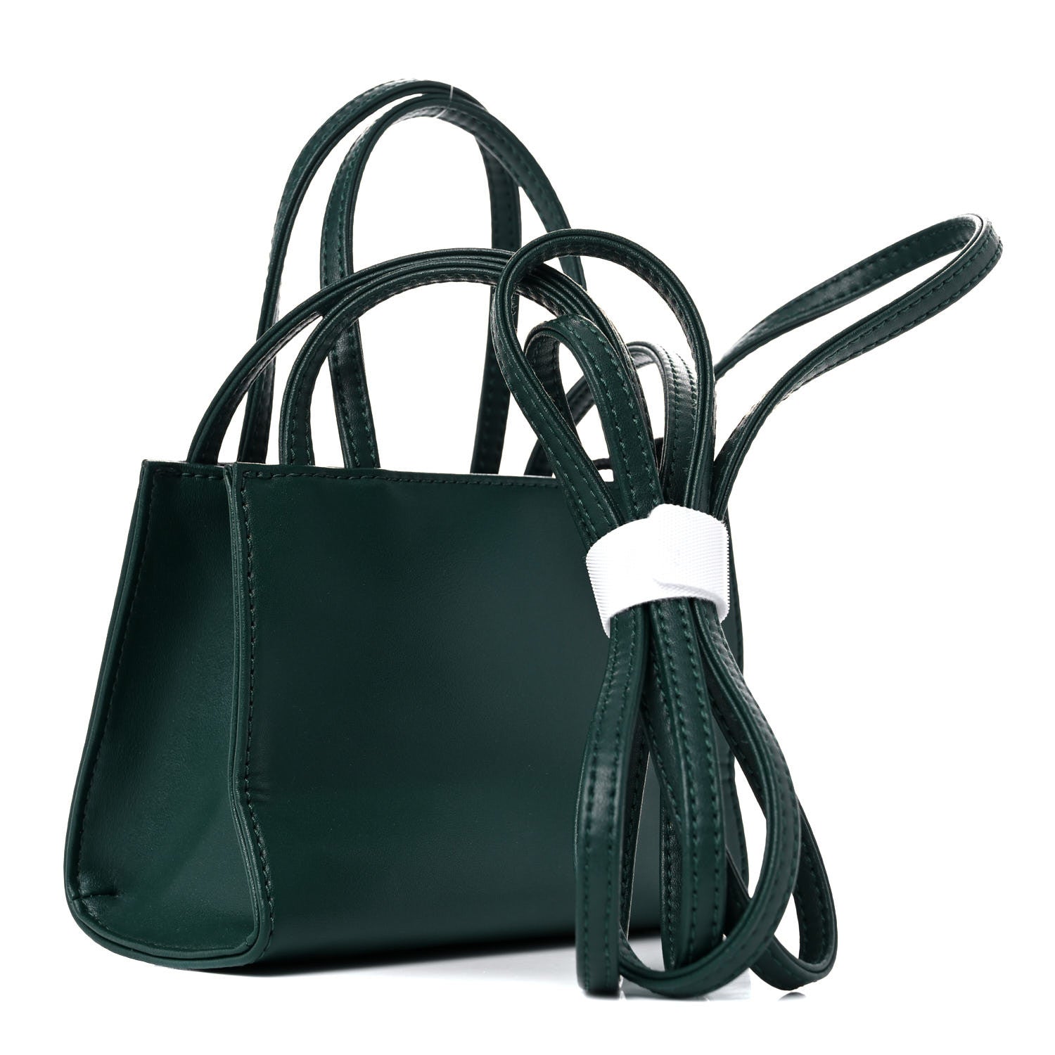 Telfar Vegan Leather Small Shopping Bag Dark Olive 3 of 8