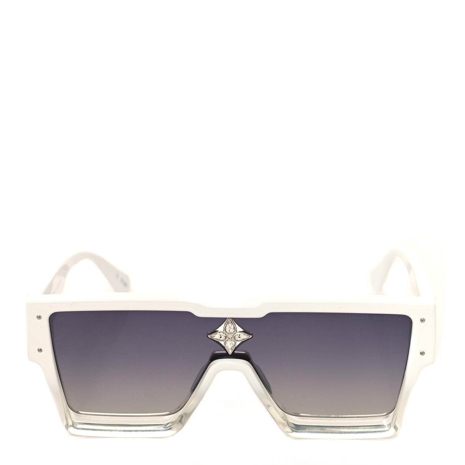 Louis Vuitton Acetate Swarovski Crystal Cyclone Sunglasses Z1737W White 2 of 7