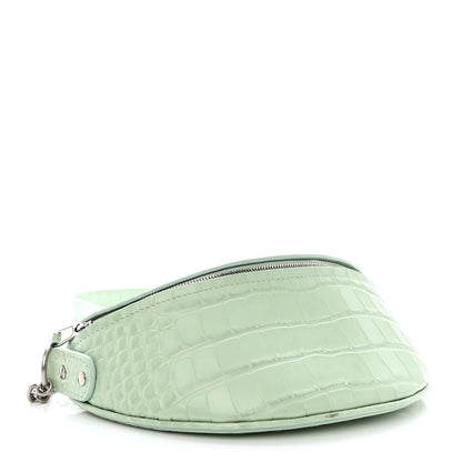 Balenciaga Shiny Calfskin Charms Crocodile Embossed XXS Souvenir Belt Bag Light Green 4 of 11