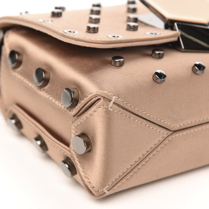 Jimmy Choo Satin Studded Lockett Petite Shoulder Bag Ballet Pink 7 of 10