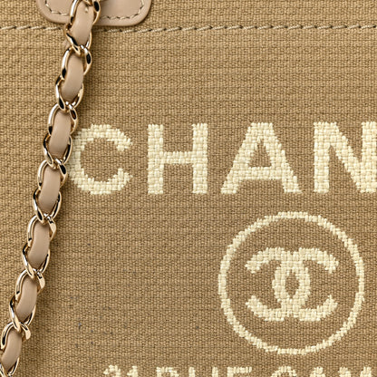 Chanel Mixed Fibers Small Deauville Tote Beige 9 of 12