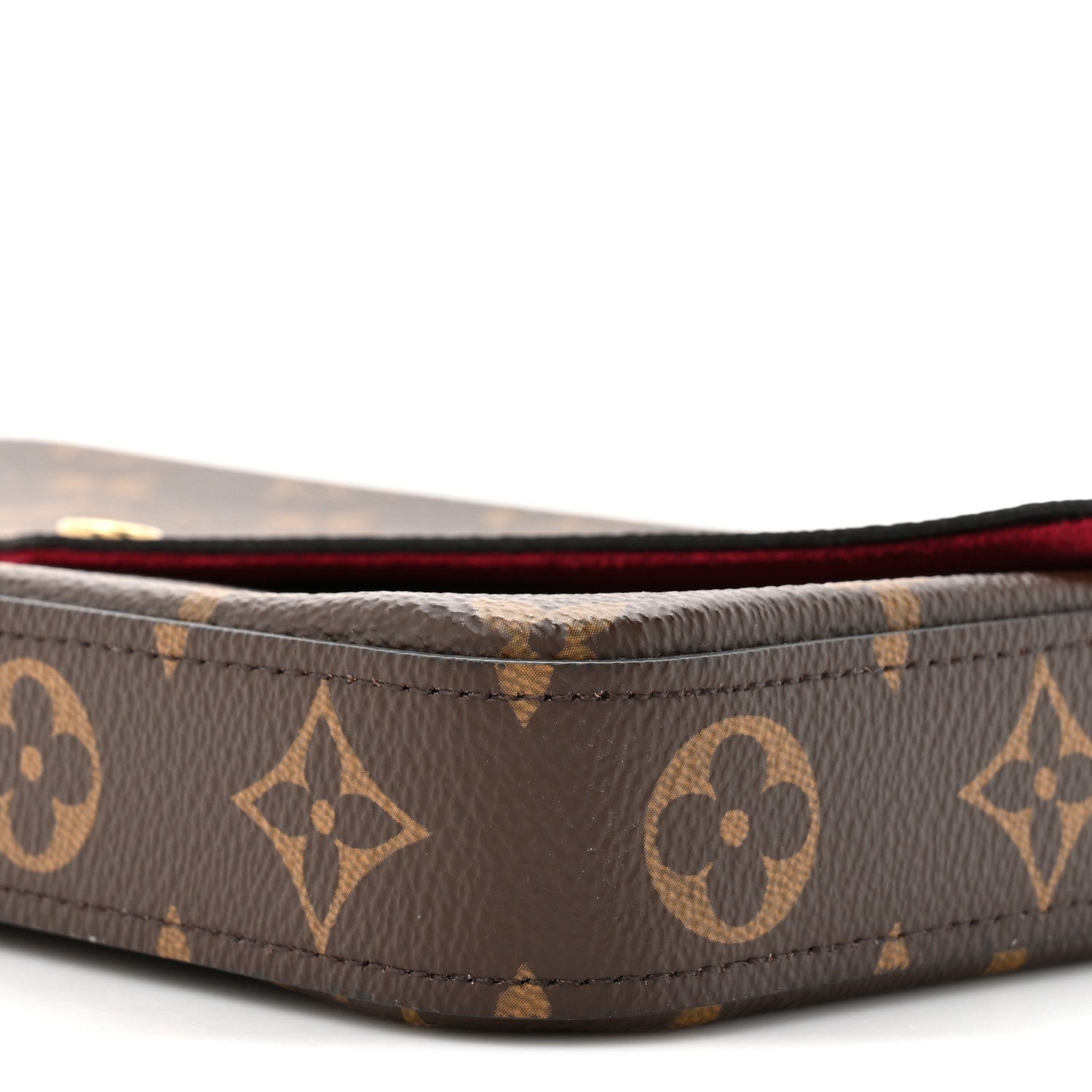 Louis Vuitton Monogram Pochette Felicie Chain Wallet Fuchsia 11 of 13