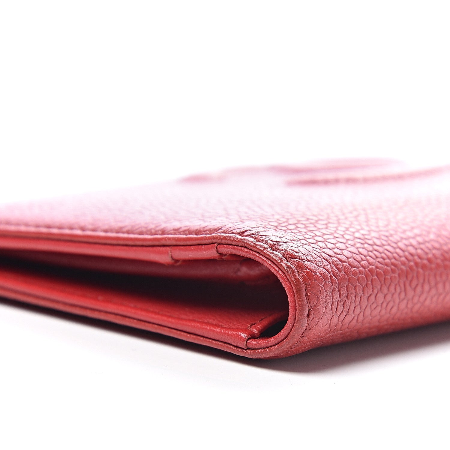 Chanel Caviar Timeless CC Yen Wallet Red 11 of 12