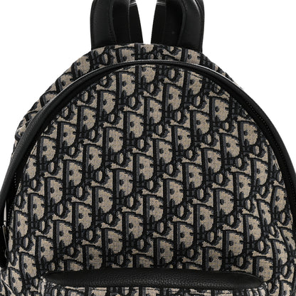 Christian Dior Oblique Calfskin Rider Kid's Backpack Beige Black 8 of 13