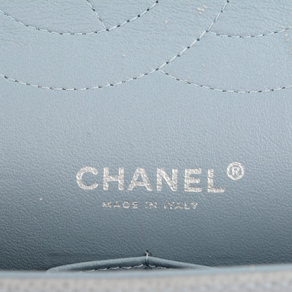 Chanel Iridescent Caviar Jumbo Double Flap Light Blue 5 of 13