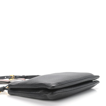 Prada Vitello Phenix Double Zip Crossbody Bag Black 4 of 11