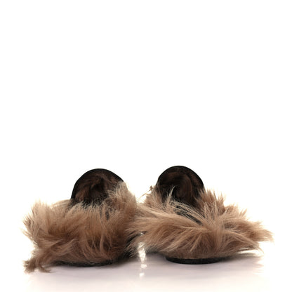Gucci Calfskin Fur Womens Princetown Slippers 37 Black 5 of 9