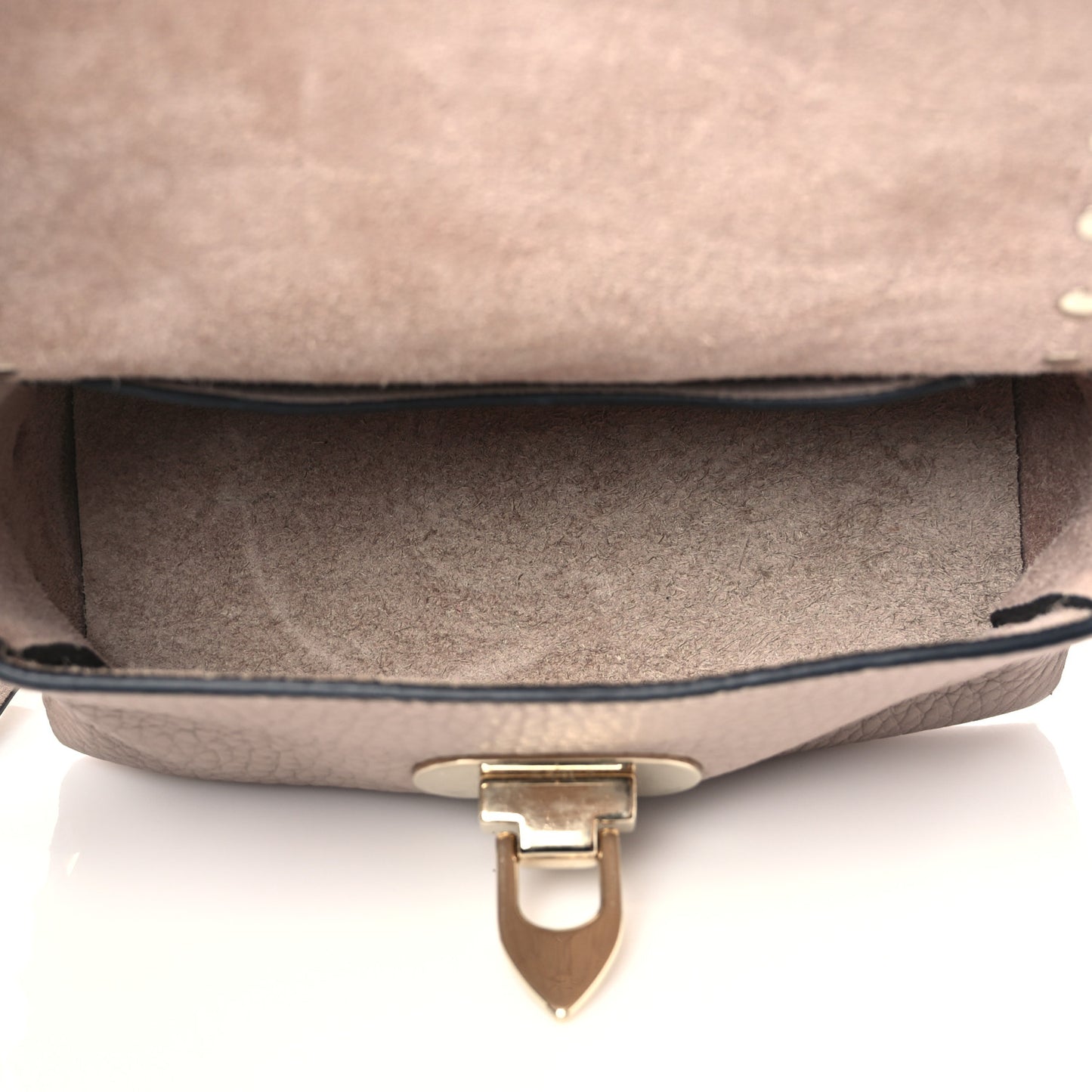 Pebbled Calfskin Mini Rockstud Crossbody Bag Poudre