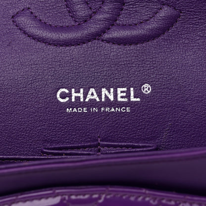 Chanel Patent Calfskin Quilted Medium Double Flap Purple 6 of 11