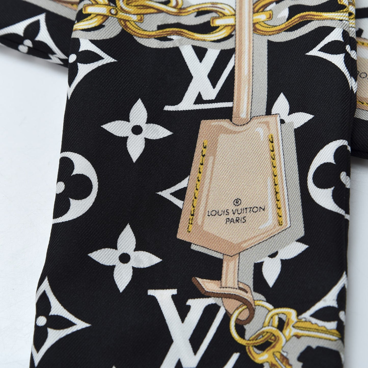 Silk Monogram Confidential Bandeau Black