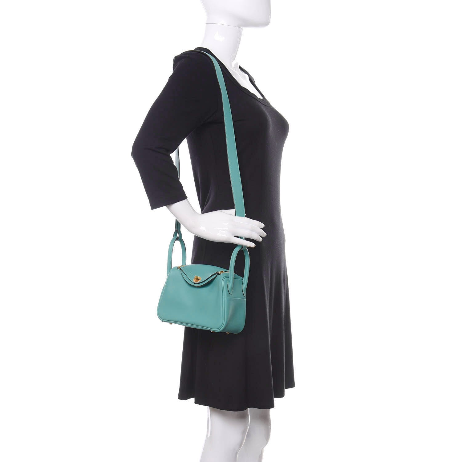 Hermes Swift Mini Lindy 20 Bleu Atoll 2 of 11