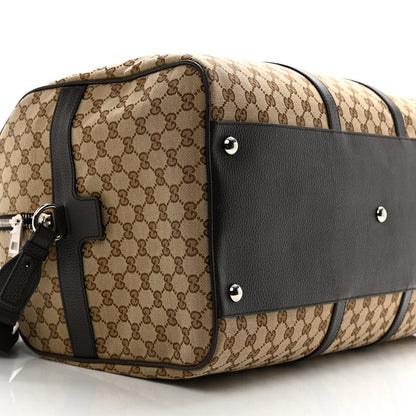 Gucci Monogram Dollar Calfskin Large Boston Duffle Bag Beige Ebony Testa di Moro Marrone Scuro 8 of 10