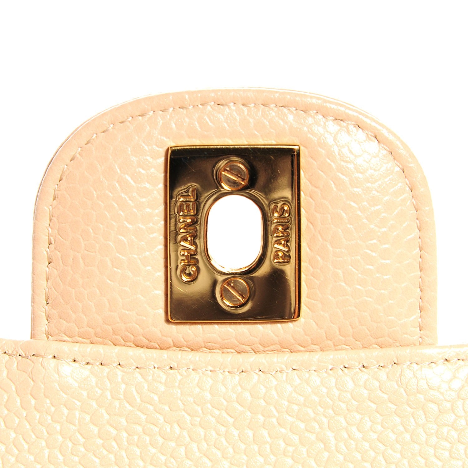 Chanel Caviar Quilted Medium Double Flap Beige Clair 6 of 9