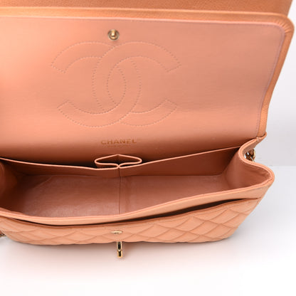 Chanel Iridescent Caviar Quilted Jumbo Double Flap Pink 4 of 19