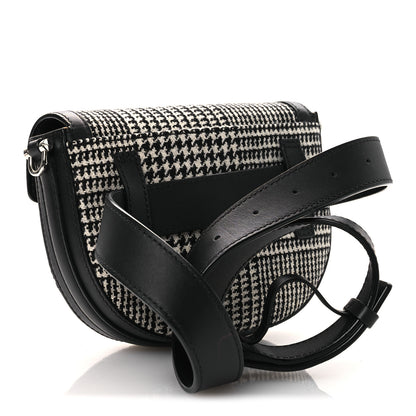 MCM Calfskin Houndstooth Mini Patricia Belt Bag Black White 3 of 12