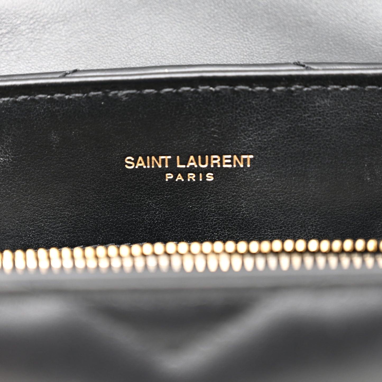 Calfskin Y Quilted Monogram Small Loulou Chain Satchel Black