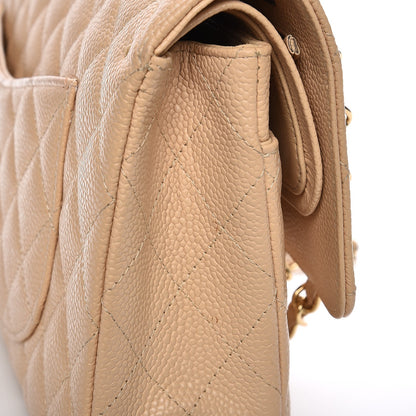 Chanel Caviar Quilted Medium Double Flap Beige Clair 16 of 16