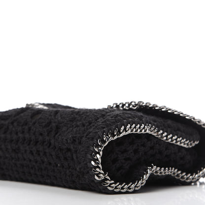 Stella McCartney Cotton Crochet Falabella Ajouree Tote Bag Black 7 of 10