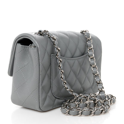 Chanel Caviar Quilted Mini Rectangular Flap Grey 3 of 12