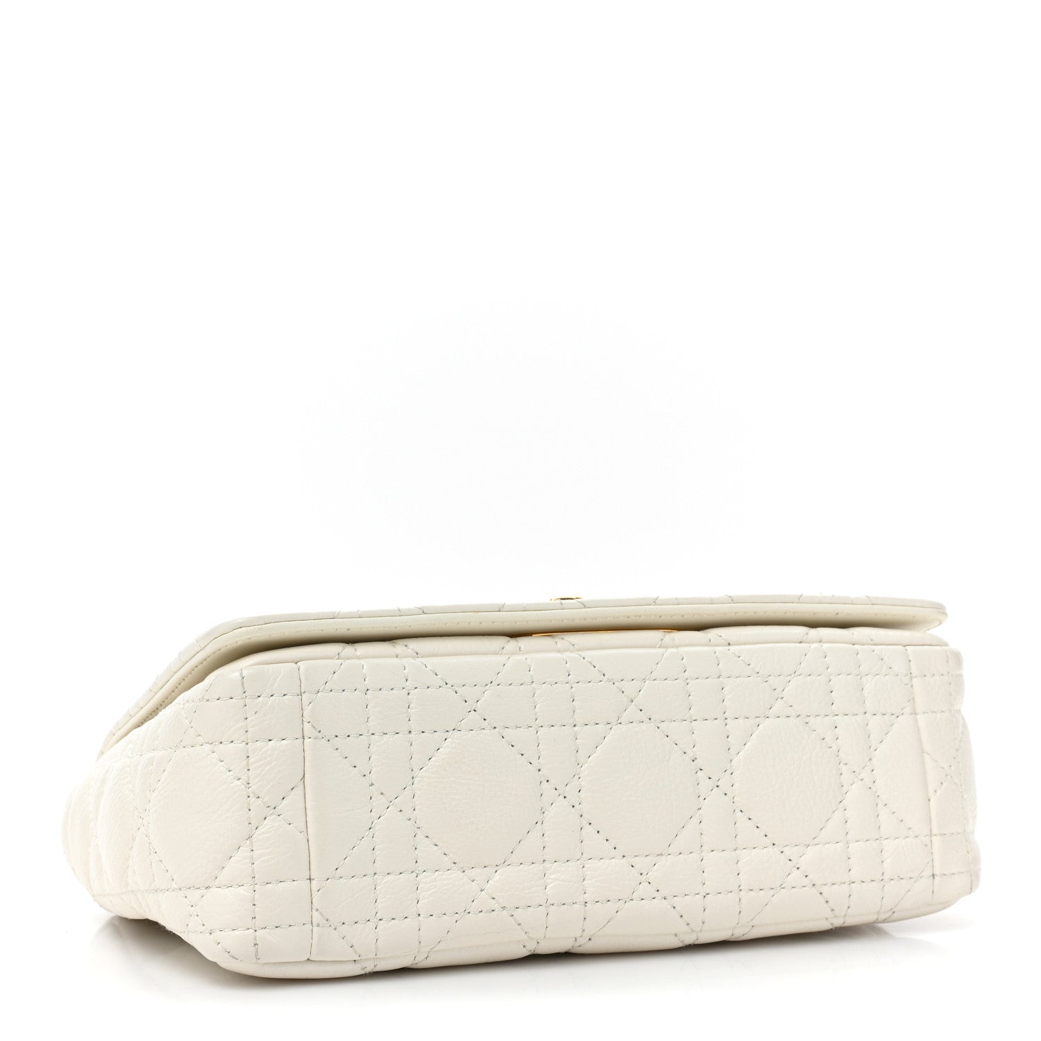 Christian Dior Calfskin Cannage Small Caro Bag Ivory 3 of 10