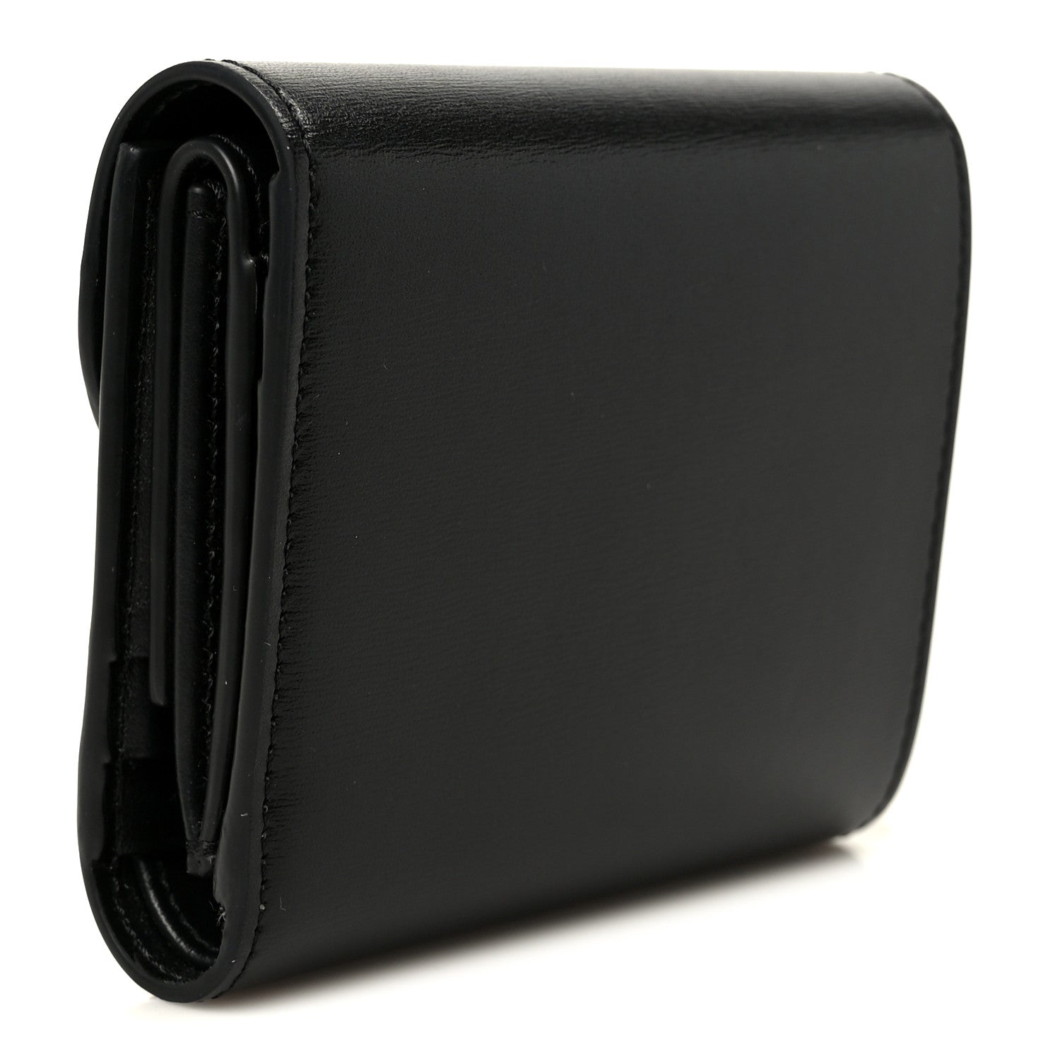 Celine Shiny Smooth Lambskin Small Triomphe Wallet Black 3 of 10