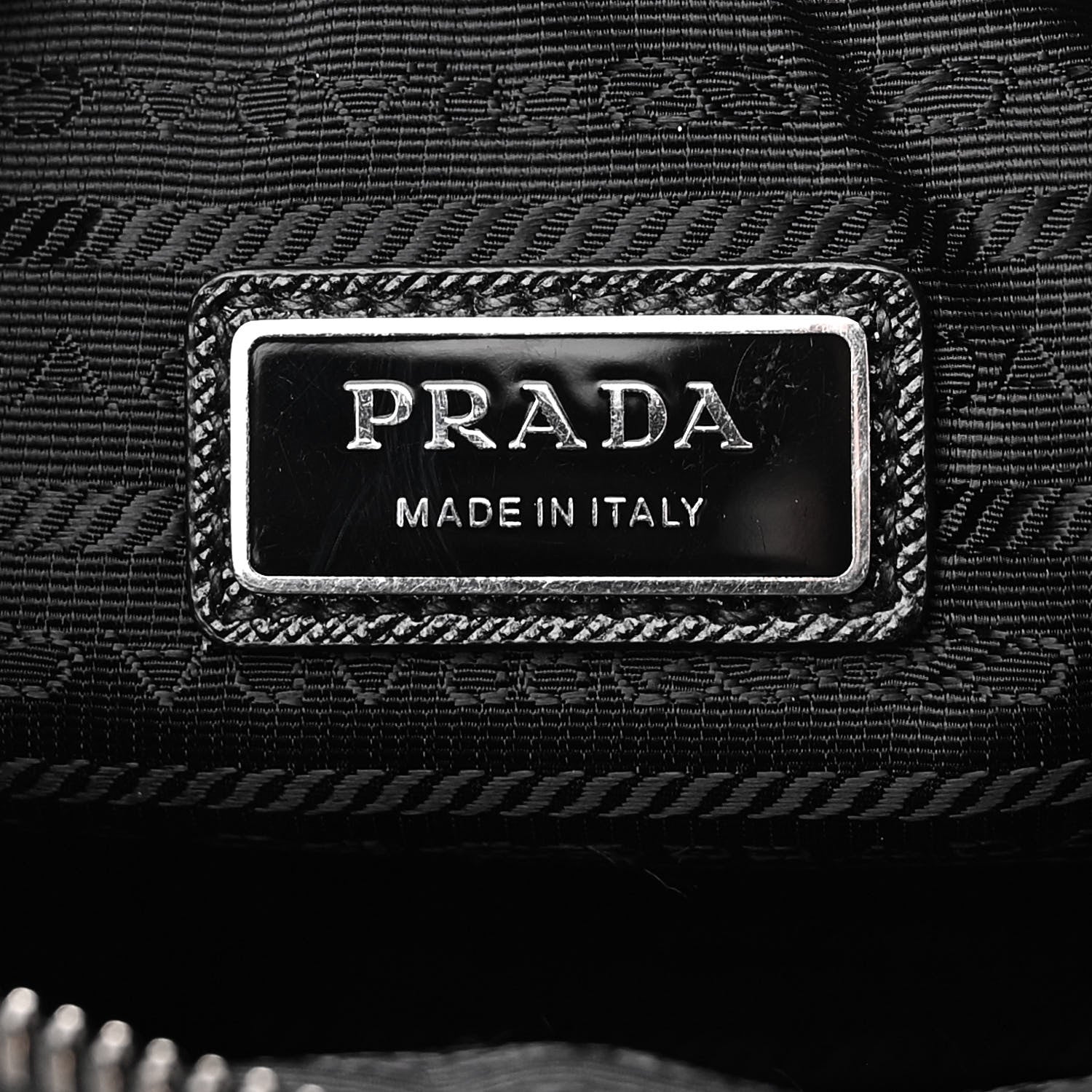 Prada Re-Nylon Saffiano Pocket Single Snap Buckle Shoulder Bag Black 7 of 10