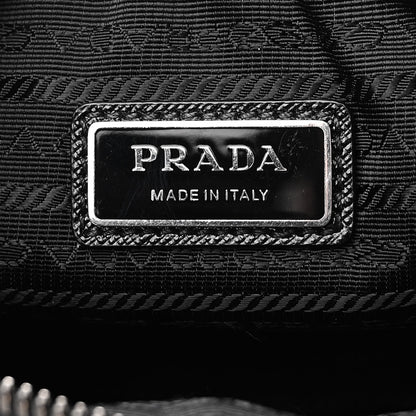 Prada Re-Nylon Saffiano Pocket Single Snap Buckle Shoulder Bag Black 7 of 10