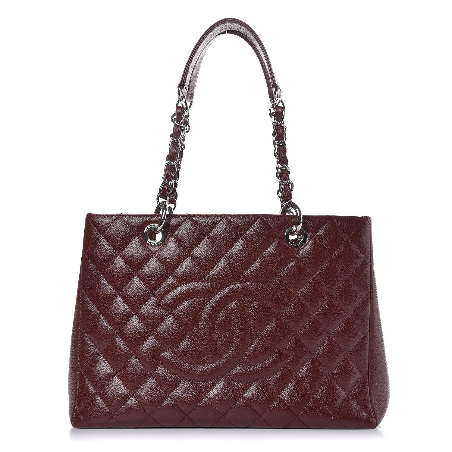 Chanel Caviar Quilted Grand Shopping Tote GST Dark Burgundy 1 of 7