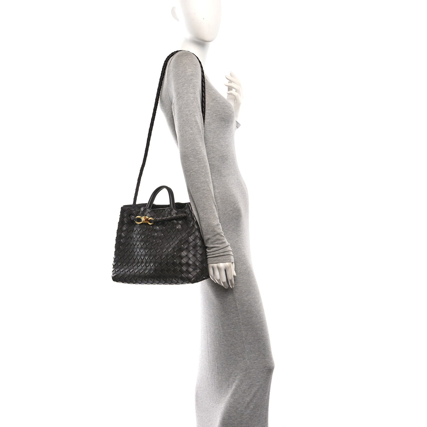 Bottega Veneta Nappa Intrecciato Medium Andiamo Shoulder Bag Fondant 2 of 9