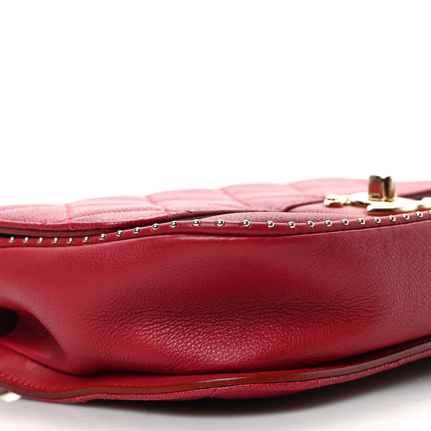 Chanel Caviar Quilted Small Studded Flap Red 8 of 9