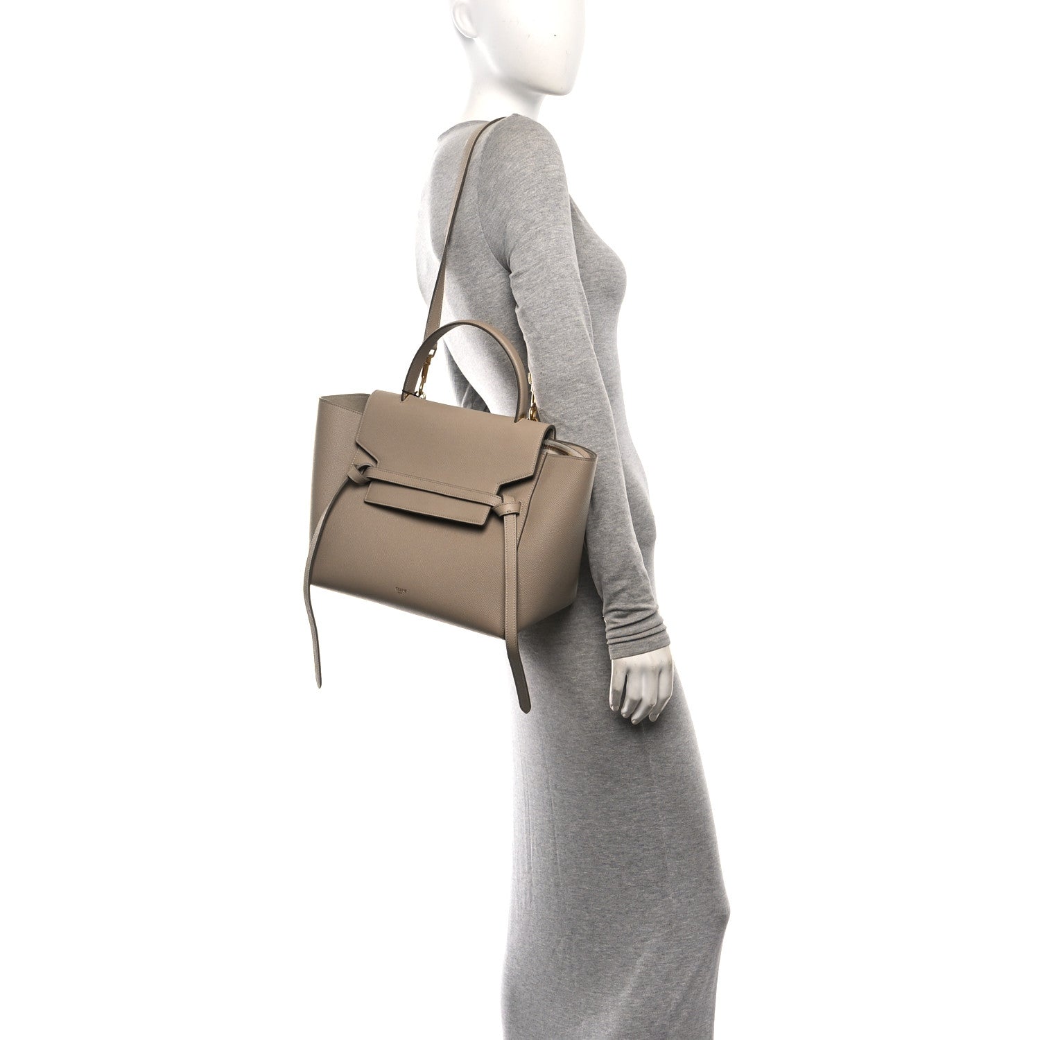 Celine Grained Calfskin Mini Belt Bag Light Taupe 2 of 11