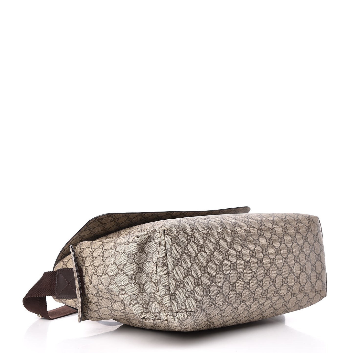 GG Plus Monogram Messenger Diaper Bag Dark Brown