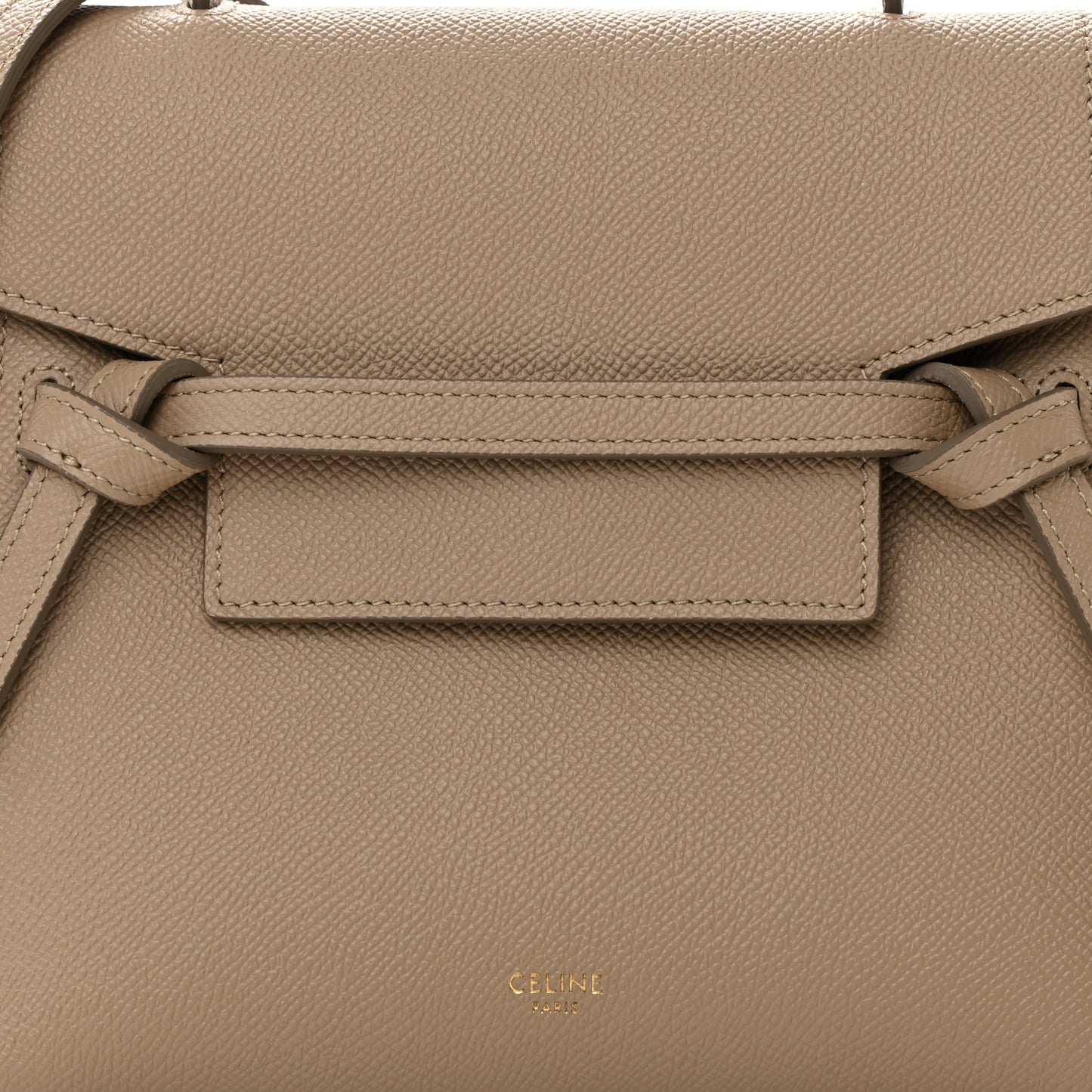 Grained Calfskin Nano Belt Bag Light Taupe