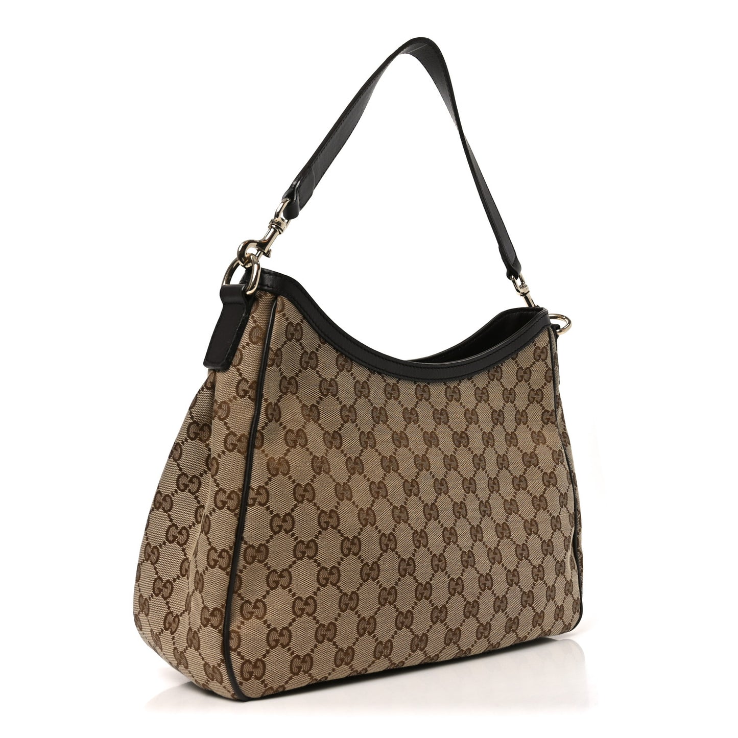 Monogram Calfskin Sherry Line Web Hobo Brown