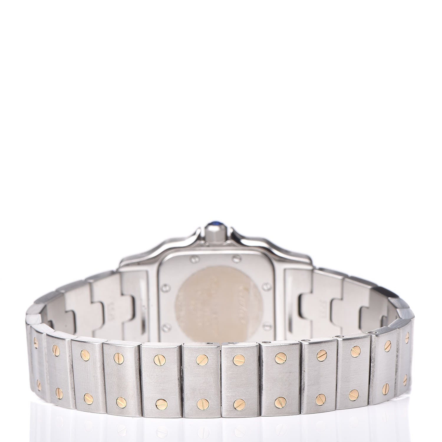 Cartier Stainless Steel 18K Yellow Gold 24mm Santos De Cartier Galbee Quartz Watch 4 of 12