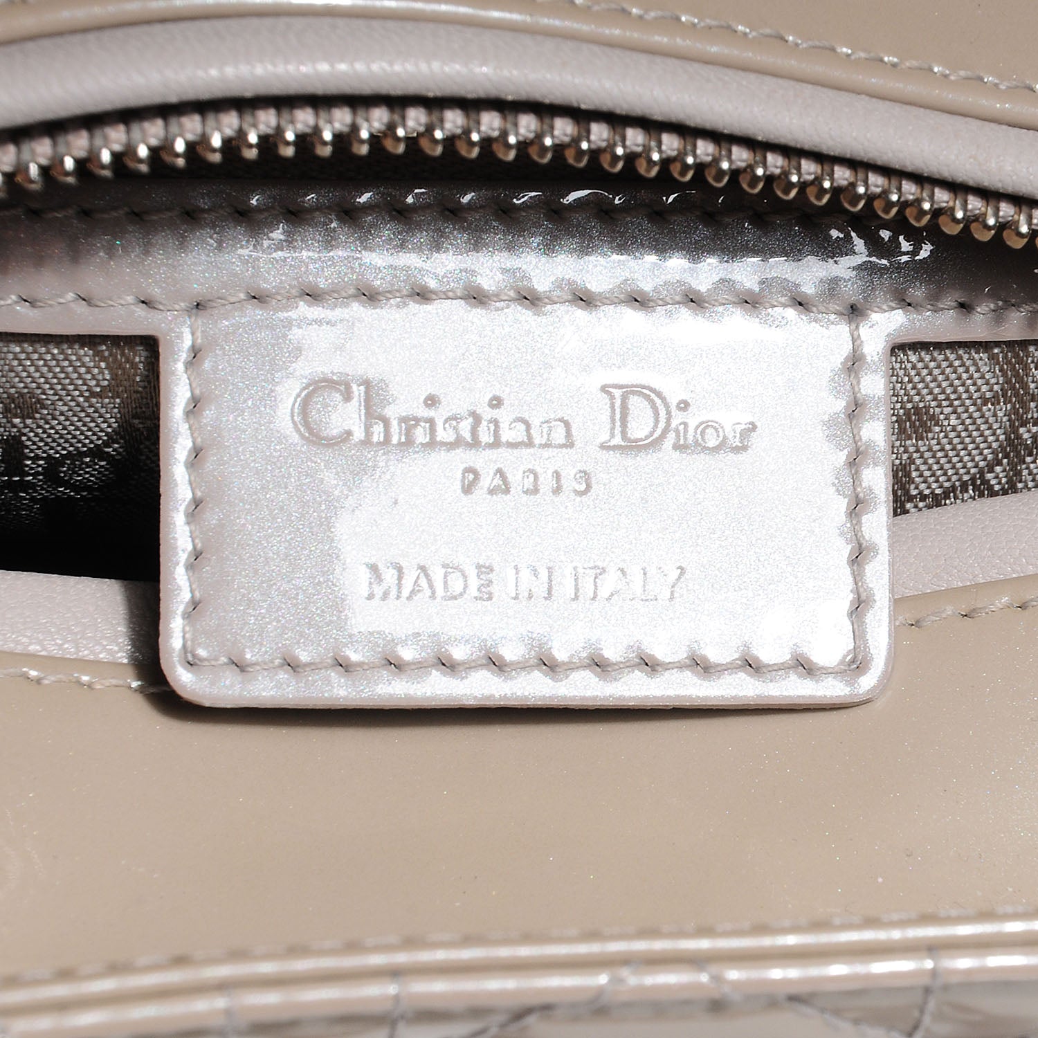 Christian Dior Patent Cannage Medium Lady Dior Grey 7 of 9