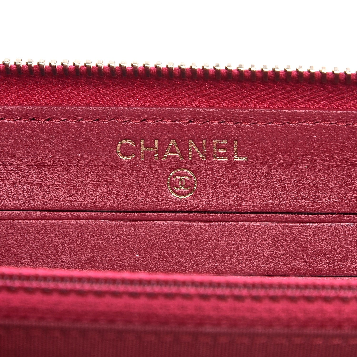Chanel Lambskin Quilted Small Trendy CC Zip Around Wallet Dark Pink 6 of 8