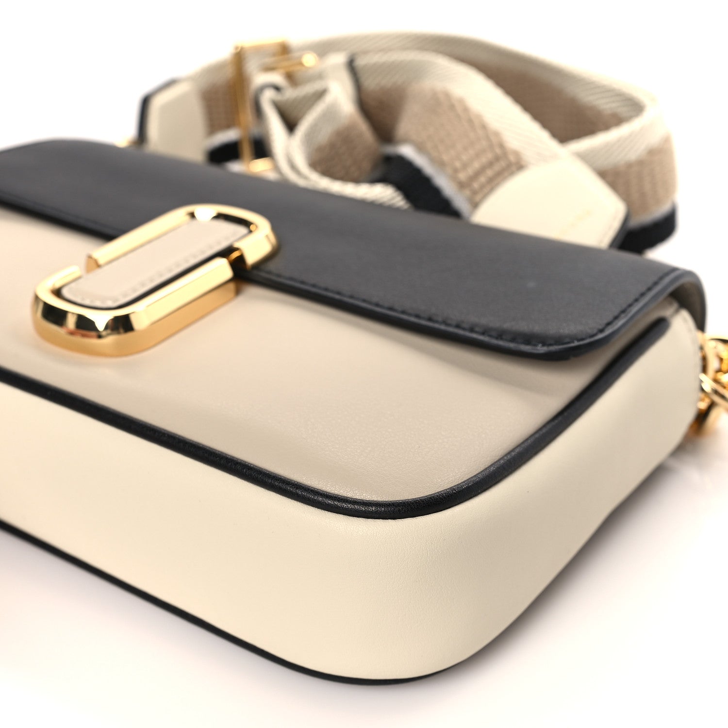 Marc Jacobs Calfskin The J Marc Shoulder Bag Greige Multicolor 9 of 9