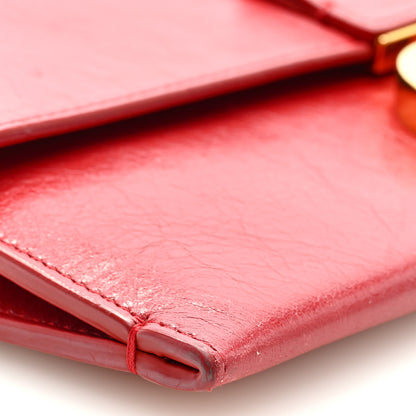 Christian Dior Crinkled Lambskin 30 Montaigne Clutch Red 6 of 7