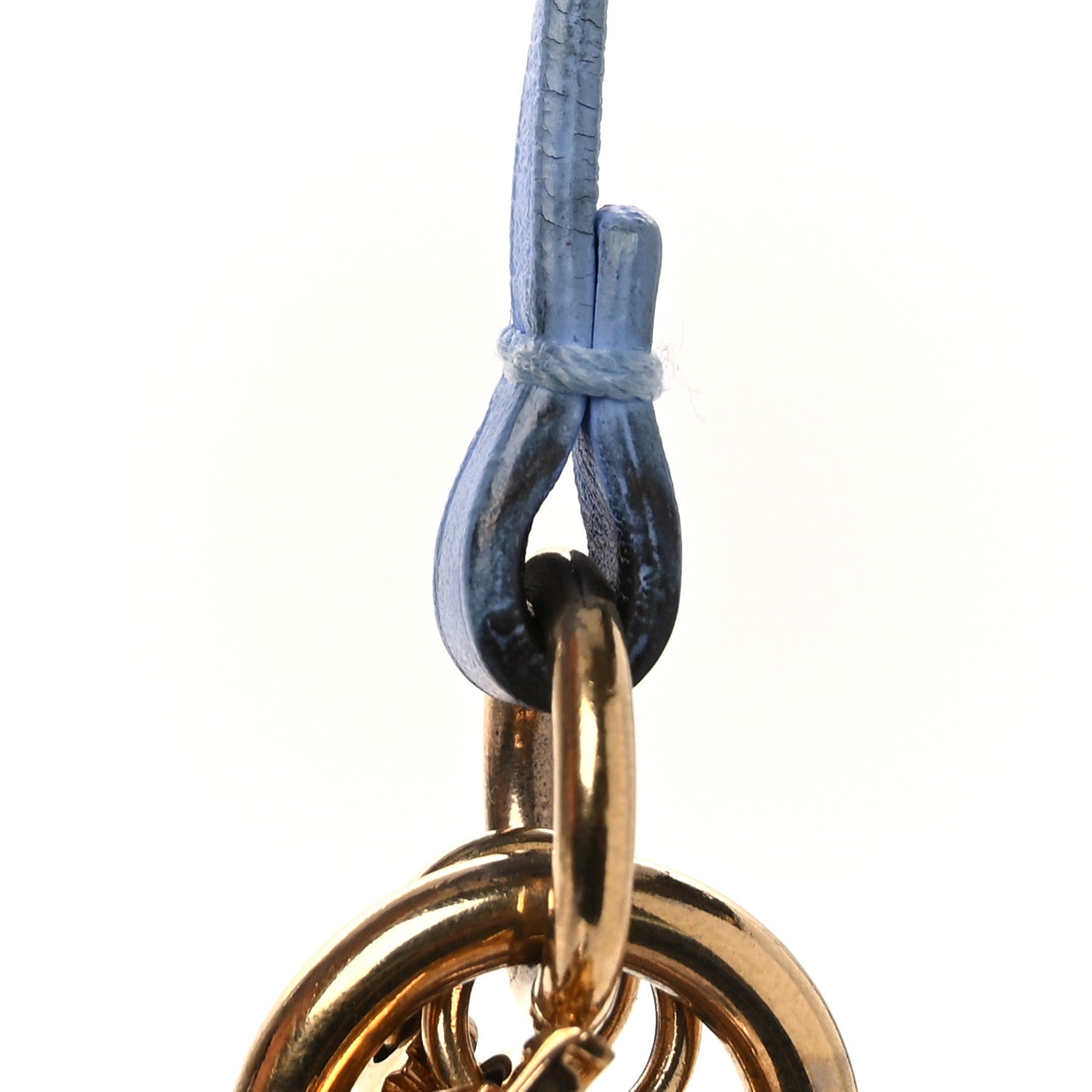 Louis Vuitton Calfskin Jeff Koons Masters LV Rabbit Bag Charm Key Ring Blue 6 of 6