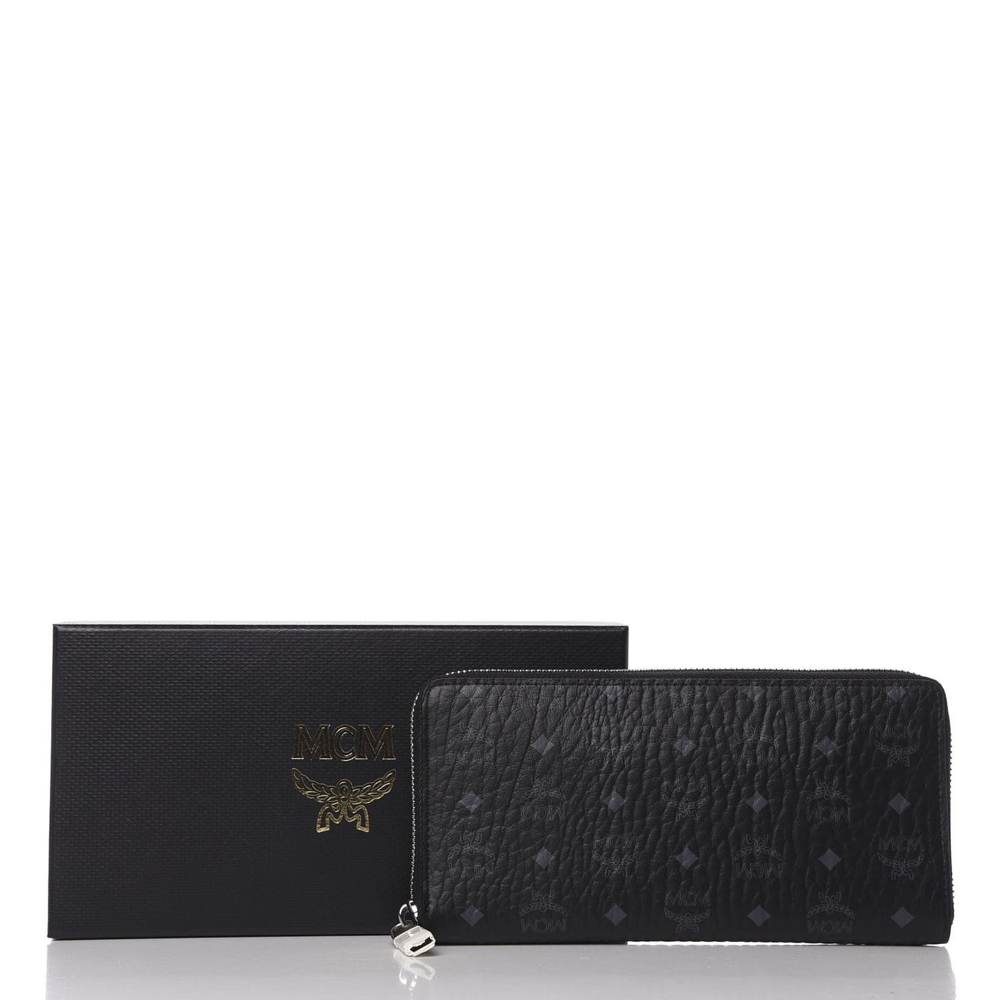 Visetos Large Zip Around Wallet Black