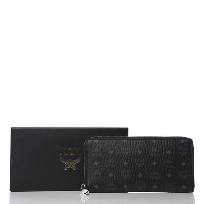 MCM Visetos Large Zip Around Wallet Black 8 of 8