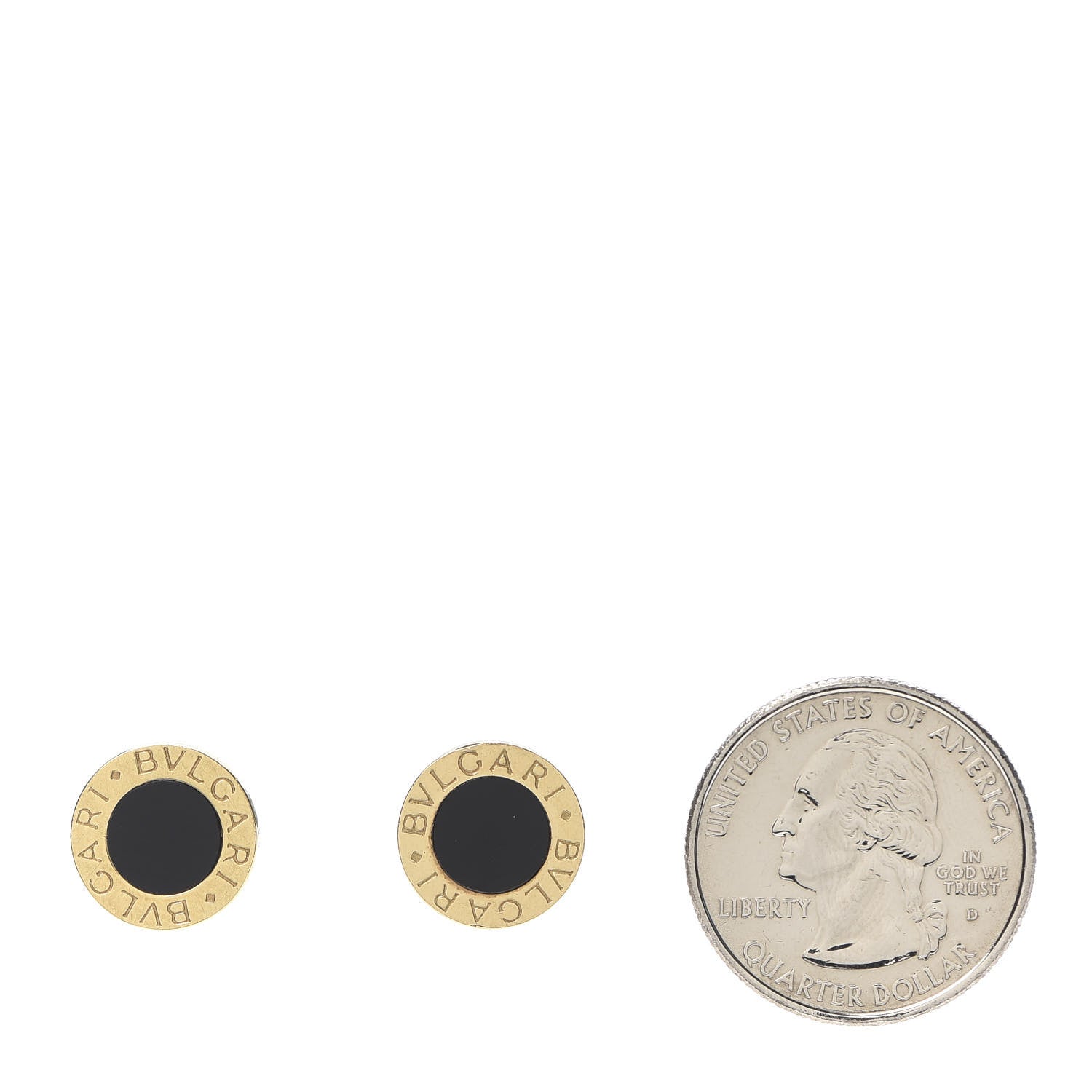 Bulgari 18K Yellow Gold Black Onyx BVLGARI BVLGARI Stud Earrings 2 of 6