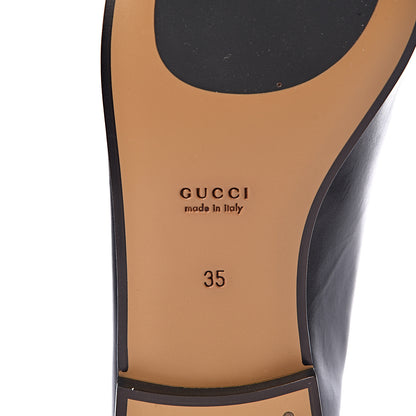 Gucci Calfskin Womens Jordaan Loafers 35 Black 6 of 10