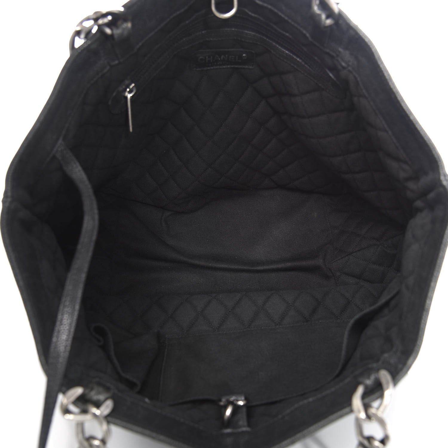 Chanel Distressed Caviar Outdoor Ligne Tote Black 5 of 12