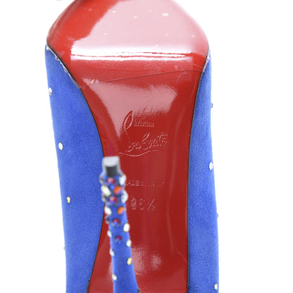 Christian Louboutin Suede Degrastrasss 100 Pumps 36.5 Version Electric 9 of 12