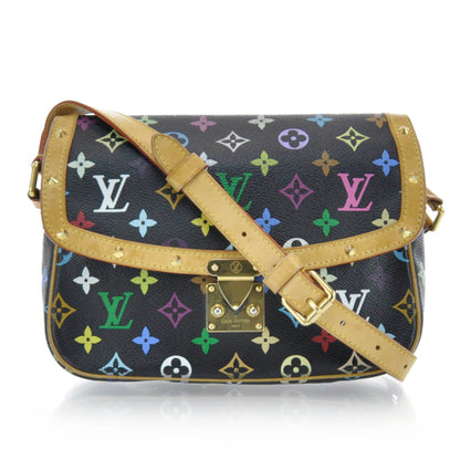 Louis Vuitton Monogram Multicolor Sologne Black 1 of 9